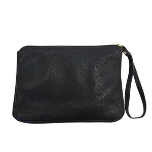 Latico Pebble Leather and Pony Hair Accent Clutch Wristlet